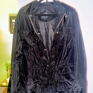 Armani Exchange Black Utility Jacket Sleek Design